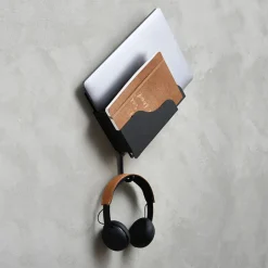 Hot Essem Design Almacenamiento de pared Wall pocket, Negro