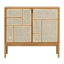 Online Design House Stockholm Aparador Air, Roble, 120x110 cm, con patas Beige