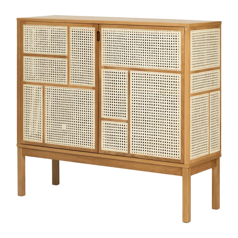 Online Design House Stockholm Aparador Air, Roble, 120x110 cm, con patas Beige