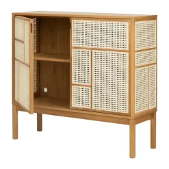 Online Design House Stockholm Aparador Air, Roble, 120x110 cm, con patas Beige