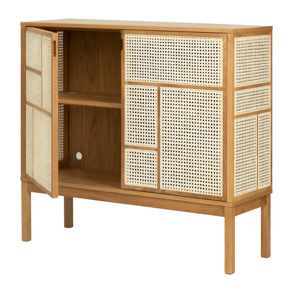 Online Design House Stockholm Aparador Air, Roble, 120x110 cm, con patas Beige