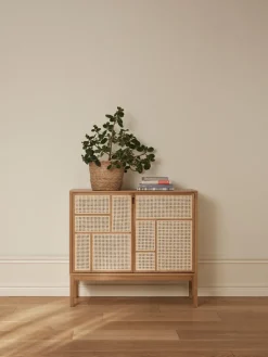 Online Design House Stockholm Aparador Air, Roble, 120x110 cm, con patas Beige
