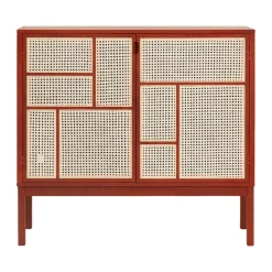 Best Design House Stockholm Aparador Air, , 120x110 cm, con patas Rojo