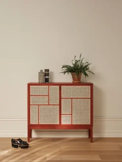 Best Design House Stockholm Aparador Air, , 120x110 cm, con patas Rojo