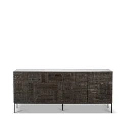 Online Ethnicraft Aparador Ancestors Tabwa, Teak 4 puertas Marrón