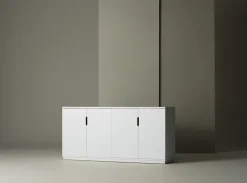 Clearance Mavis Aparador Aoko 77x160 cm, Lacado Blanco
