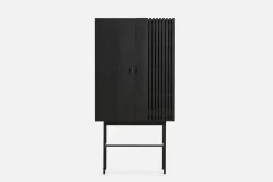 Woud Aparador Array 80 cm, Roble pintado de Negro