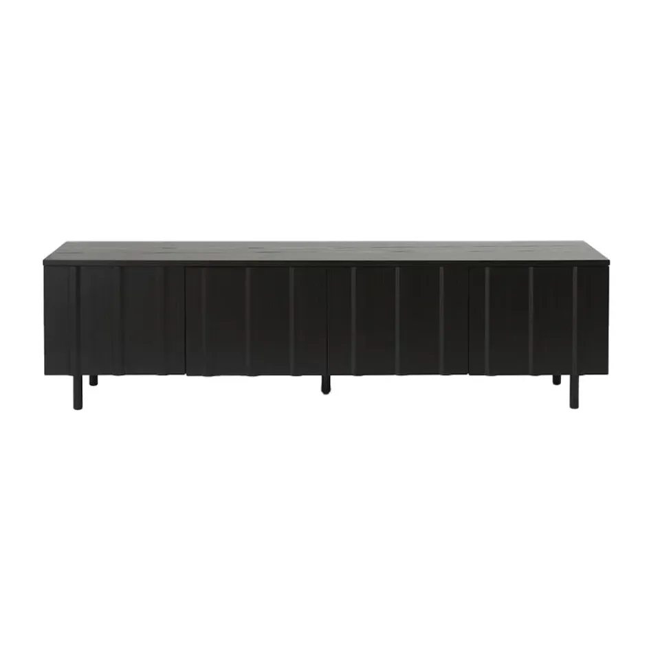 Best Normann Copenhagen Aparador bajo Rib, Soft Black Negro