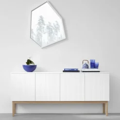Sale A2 Aparador Beam, claro, base de roble aceitado blanco Gris