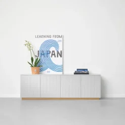 Best A2 Aparador Beam, Lacado , base de roble aceitado Blanco