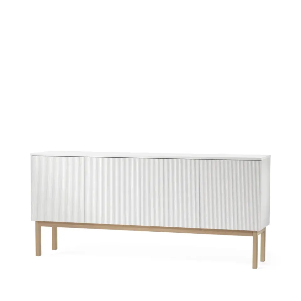 Best A2 Aparador Beam, Lacado , base de roble aceitado Blanco