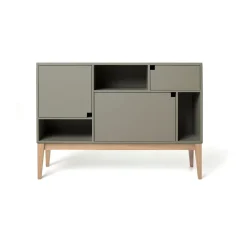 Discount Zweed Aparador Citti 6x3, Mole grey-base de roble lacado mate Gris