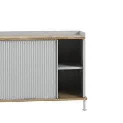 New Muuto Aparador Enfold Low, Black-Oak-Metal Negro