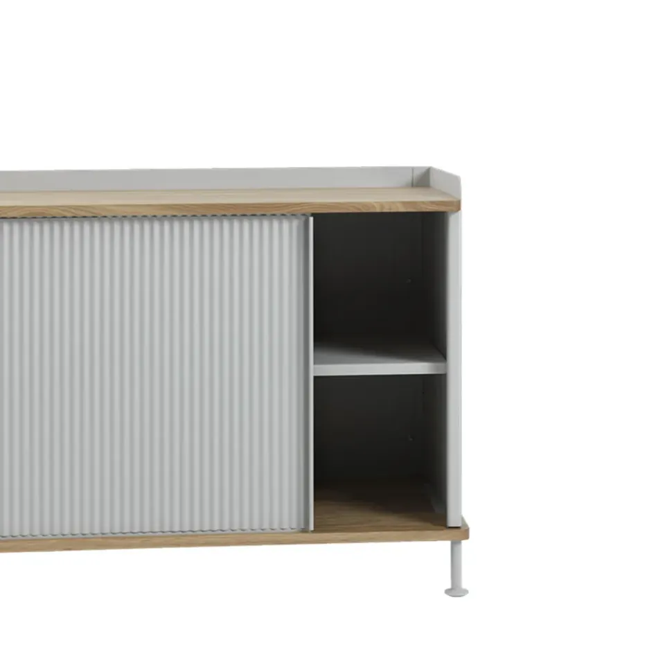 New Muuto Aparador Enfold Low, Black-Oak-Metal Negro
