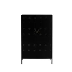 New Maze Aparador Francis, , cuero Negro
