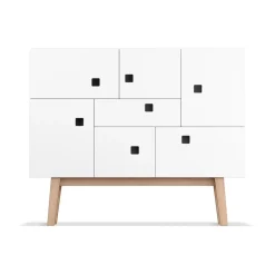 Discount Zweed Aparador Peep C1, , retro, base de roble Blanco