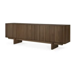 Clearance Ethnicraft Aparador Pillar, Wild brown teak, 220 cm Marrón