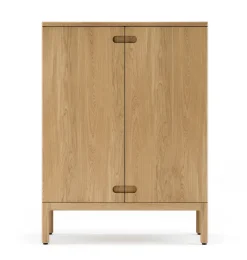 Best Stolab Aparador Prio alto, Roble aceite natural, puerta de madera Beige