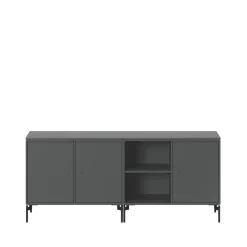 New Montana Aparador Save, Antracita 04-patas lacadas en negro Gris