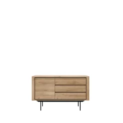 Online Ethnicraft Aparador Shadow, Aceite Ek-Wax 1 puerta 3 cajones Beige