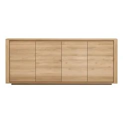 Best Ethnicraft Aparador Shadow, Roble 203x84x45 cm Beige