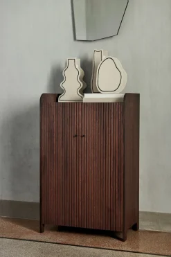 Ferm Living Aparador Sill Low, Dark stained oak Marrón