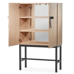 Clearance A2 Aparador The Bow, roble aceitado blanco-negro Beige