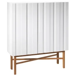 A2 Aparador White Cabinet, Roble MarrónBlanco