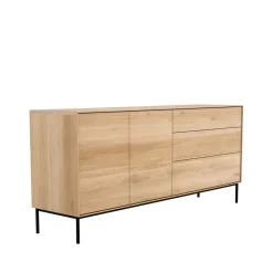 Sale Ethnicraft Aparador Whitebird, Roble-metal 2 puertas 3 cajones Beige