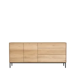 Sale Ethnicraft Aparador Whitebird, Roble-metal 2 puertas 3 cajones Beige