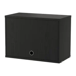 Sale String Armario con puerta abatible , Fresno teñido de , 58x30 cm Negro