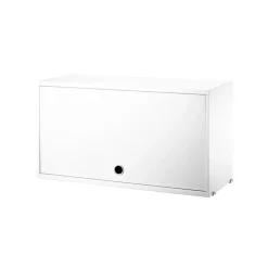 String Armario con puerta abatible , , 78x30 cm Blanco