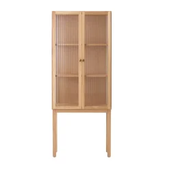 Outlet Audo Copenhagen Armario con puertas de vidrio Curiosity glasdörr 168 cm, Oak Beige