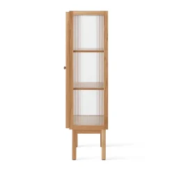 Hot Audo Copenhagen Armario con puertas de vidrio Curiosity 143 cm, Oak Beige
