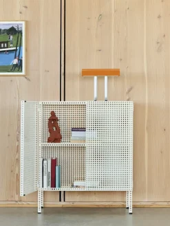 Best HAY Armario Perforated Cabinet medium, Eggshell Blanco