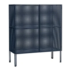 Sale HAY Armario Perforated Cabinet medium, Steel blue Azul