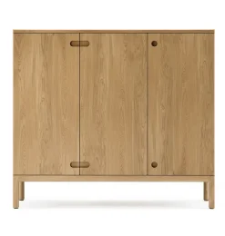 Clearance Stolab Armario Prio Hög, Roble aceite natural, puerta de madera Beige