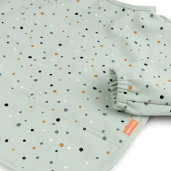 Online Done by deer Babero con mangas Happy Dots, Green Verde