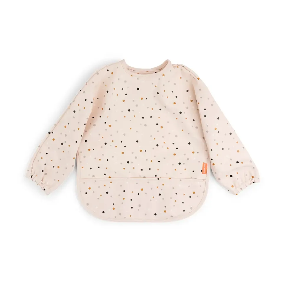 Outlet Done by deer Babero con mangas Happy Dots, Powder Beige