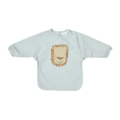 Discount OYOY Babero con mangas Lobo Lion, Ice blue Azul