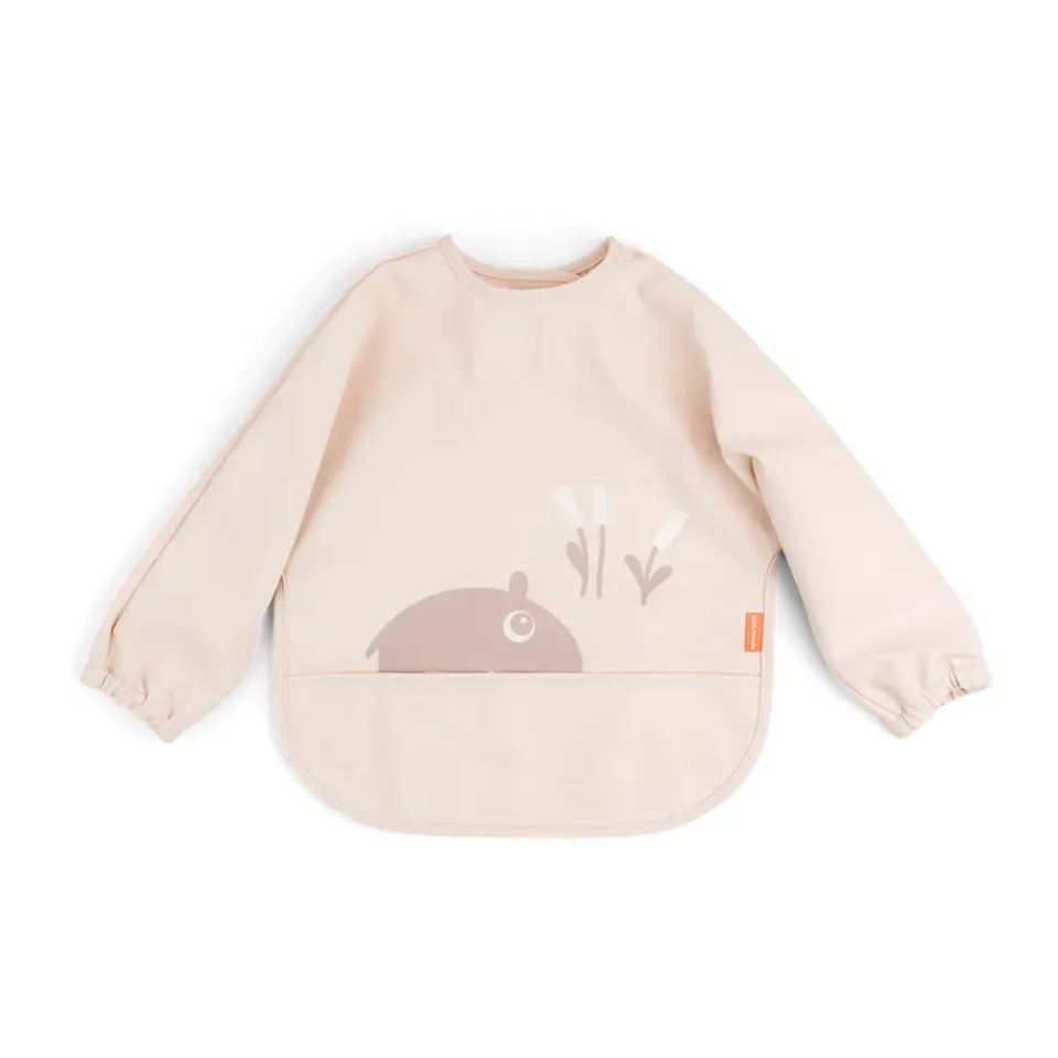 Done by deer Babero con mangas Ozzo, Powder Beige