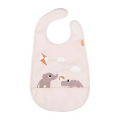 Best Done by deer Babero con velcro Playground, Powder Beige