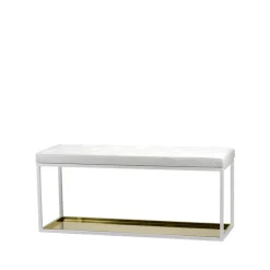Discount Scherlin Banco 11, , cuero , chapa de latón Blanco
