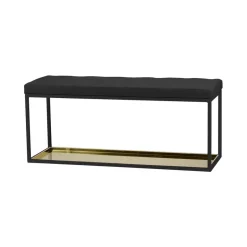 Outlet Scherlin Banco 11, -cuero -chapa de latón Negro