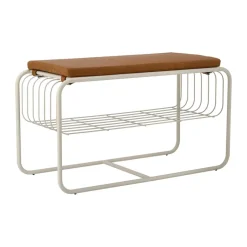 Online Scandi Living Banco/estante zapatero Nod 80x36x42 cm, Beige