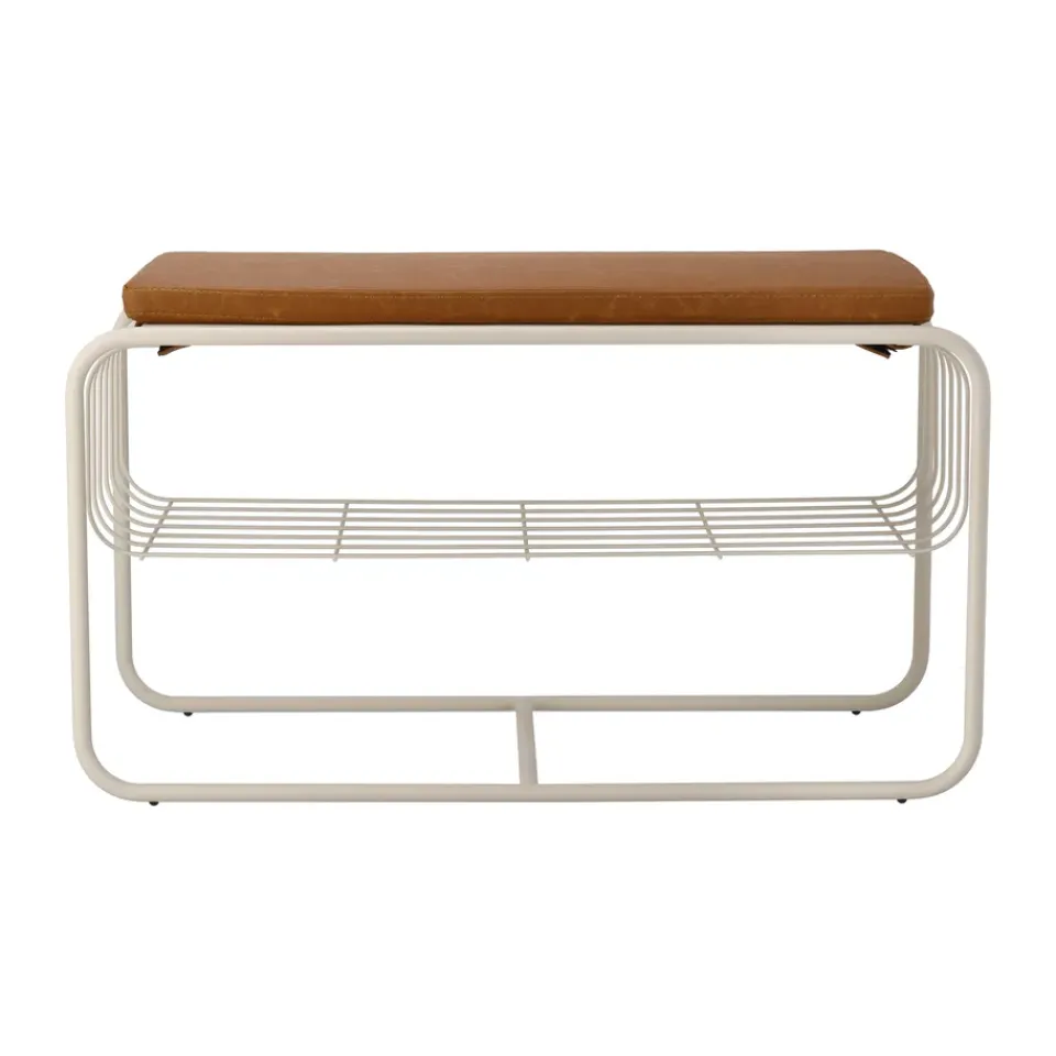 Online Scandi Living Banco/estante zapatero Nod 80x36x42 cm, Beige
