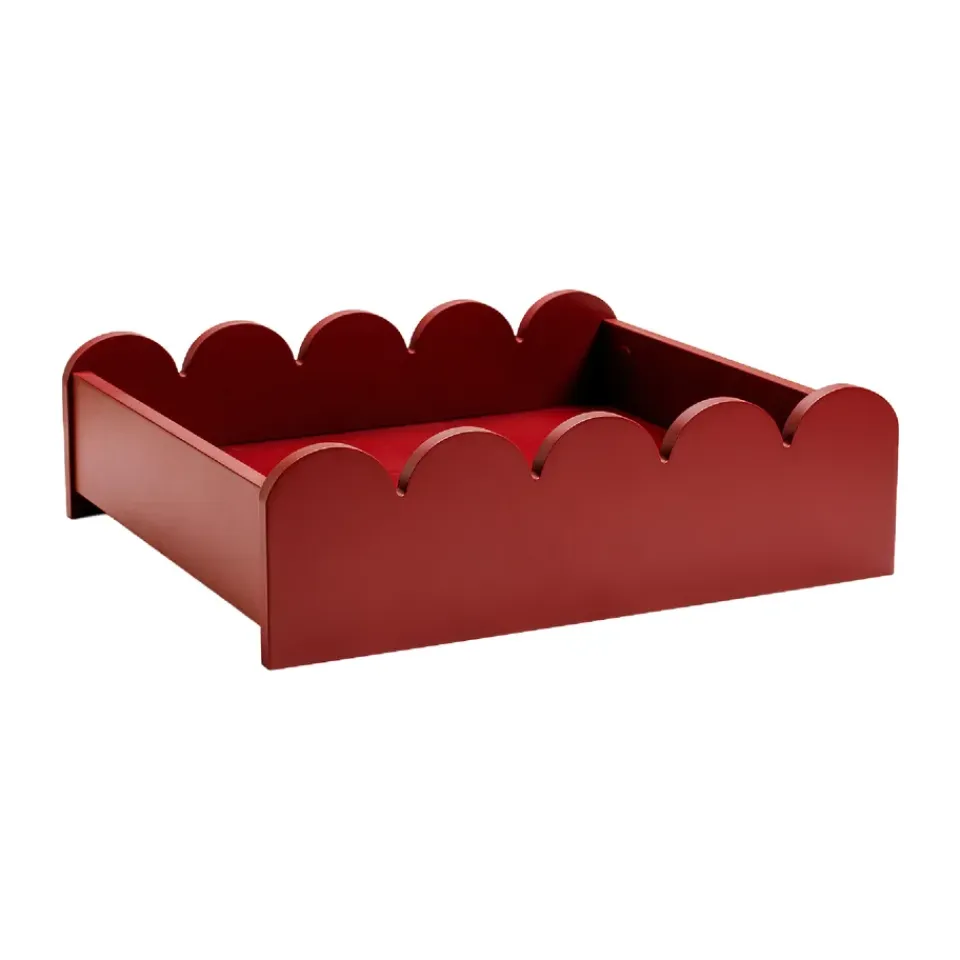 Outlet TÔNN furniture Bandeja Bump 35x41 cm, Burgundy Rojo