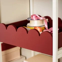 Outlet TÔNN furniture Bandeja Bump 35x41 cm, Burgundy Rojo