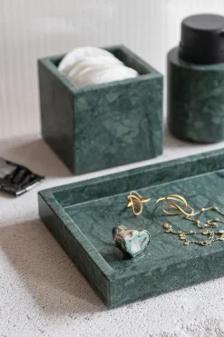 Sale Mette Ditmer Bandeja de decoración Marble 16x31 cm, Dark forest Verde