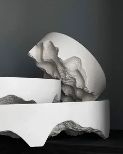 Online 101 Copenhagen Bandeja decorativa Iwa, Abedul, Ø20 Blanco
